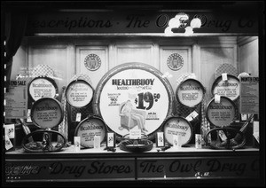 Window display, South Hill Street and West 6th Street, Los Angeles, CA, 1927