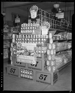 Heinz ketchup displays, various markets, Southern California, 1940