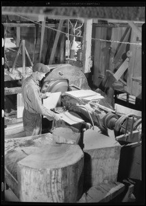 Shingle mill at Seattle Merrill Ring Co., Southern California, 1932