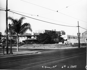 Looking northeast from the corner of Shatto Place and Sixth Street