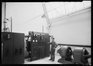 Electrical switchboard at L. A. Creamery, Southern California, 1925