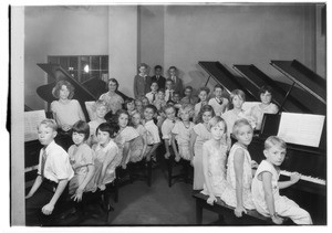 Piano students at Southern California Music, Southern California, 1931