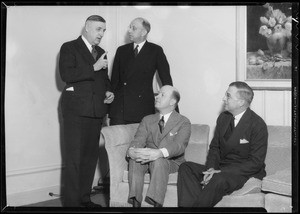 Arrival of Ford executives, Southern California, 1935