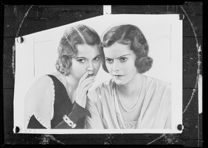 Girls' heads, Southern California, 1933