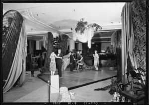 Display in silk department, Broadway Department Store, Los Angeles, CA, 1925