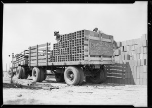 Los Angeles Brick Company truck, Southern California, 1932