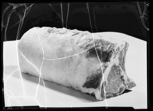 Baked ham, butter carton, pork loin, Southern California, 1936