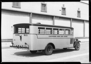 Escondido Union High School bus, Southern California, 1932