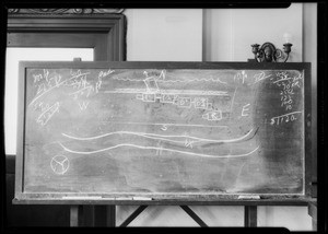 Blackboard, Department 13 Hall of Records, Southern California, 1932