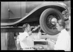 New check chart for service stations, Southern California, 1933