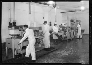 Views in laboratory and butter department, Vernon, CA, 1931