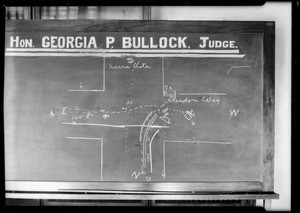 Blackboard, case of Riaser vs. Grison, Southern California, 1933