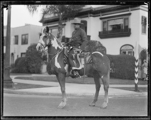 Horse in Breakfast Club parade, Southern California, 1933