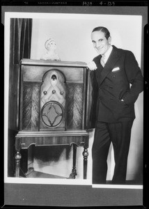 Composite of Al Jolson and radio to improve background, Southern California, 1929