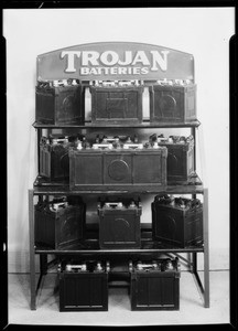 Batteries and racks, Trojan Battery Co., Southern California, 1930