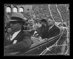 President Roosevelt at the Coliseum, Los Angeles, CA, 1935