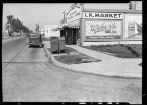 Intersection of Main Street and West 105th Street, J.E. Edgerton vs Continental Baking Co., Los Angeles, CA, 1934