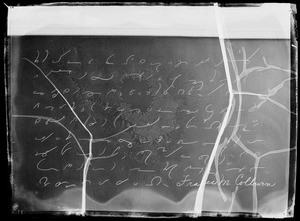 Shorthand board, Southern California, 1936