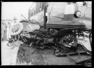 Wreck at Leimert Park, George Conley killed - the man who played Abraham Lincoln, Los Angeles, CA, 1929