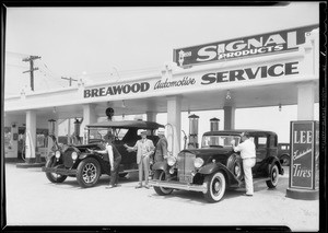 Old and new Packards, Southern California, 1933