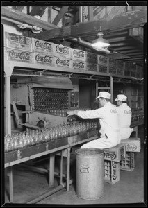 Bottle inspection operations, Coca Cola plant, Southern California, 1933