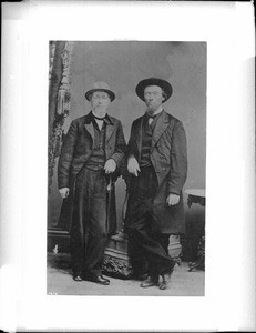 Portrait of William McKee (left) and Henry Hamilton (right), editors of the Los Angeles Star, ca.1870