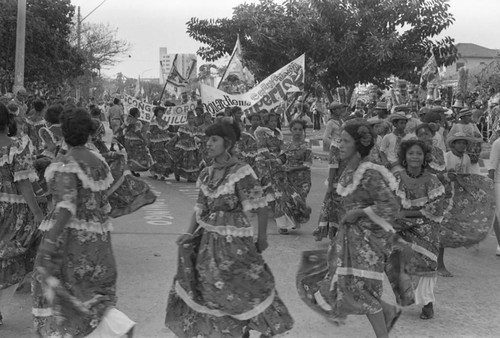 Dancers perfoming, Barranquilla, Colombia, 1977