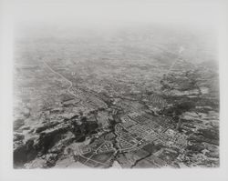 High altitude view of Santa Rosa, California, 1958