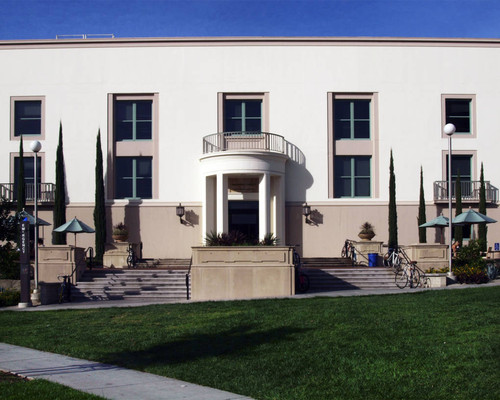 South entrance of the Honnold Mudd Library, Claremont University Consortium