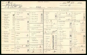 WPA household census for 220 East 79th Street, Los Angeles County