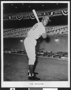 Portrait of the baseball player Jim Gilliam, ca.1950