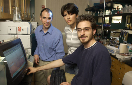 Mike Carrasco Lab, with 2 students