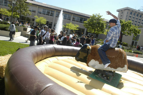 Mechanical Bull Riding StudentsThe Bronco