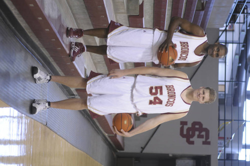 Students John Bryant, Calvin Johnson Basketball team members