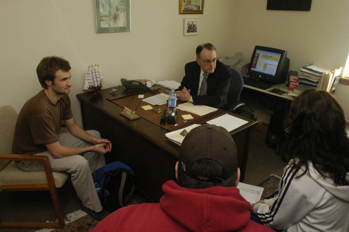 Professor Bill Stover and Students