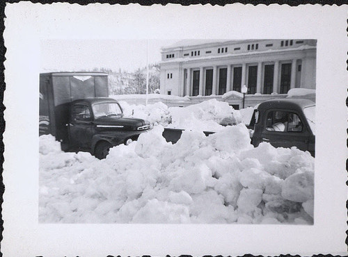 Cars in the snow