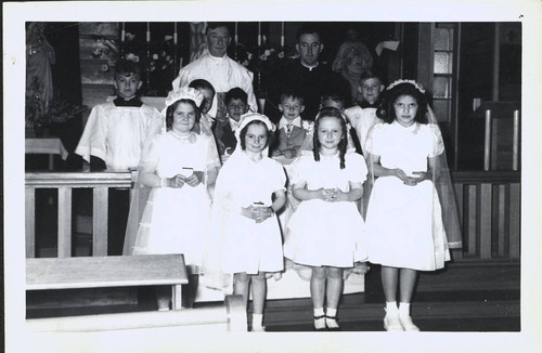 First Communion class with Ernest P. Watson