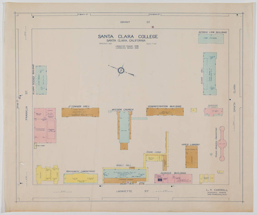 Map of Santa Clara College