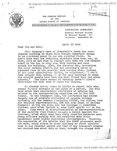 I. N. Pincus letter to Jim and Bill