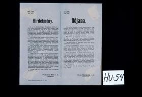 Hirdetmeny (1918 marcius 19)