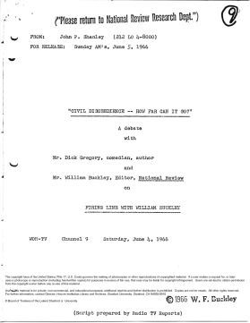 Civil Disobedience: How Far Can It Go?