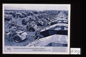 A artilharia motorisada duma divisao blindada Britanica passada em revista for S.M. o Rei