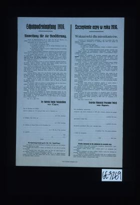 Schusspockenimpfung 1916. Anweisung fur die Bevolkerung. ... Der Kaiserlich Deutsche Polizeiprasident von Oppen. ... Szczepienie ospy w roku 1916. ... Cesarsko Niemiecki Presydent Policji von Oppen