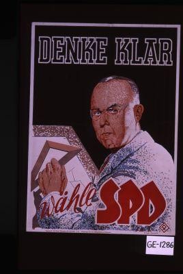 Denke klar - wahle SPD