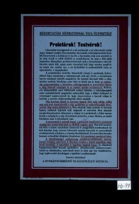 Proletarok! Testverek!