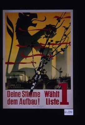 Deine Stimme dem Aufbau! Wahlt Liste 1
