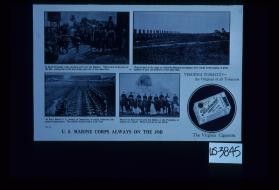 U. S. Marine Corps always on the job. "Virginia tobacco - the original of all tobaccos