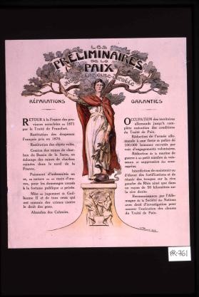 Le preliminaires de la paix juste, glorieuse, durable: Reparations ... Garanties