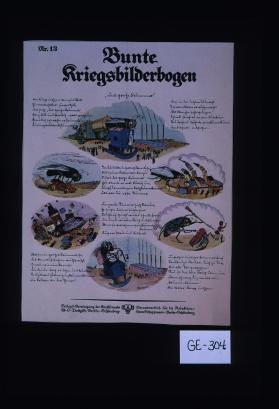 Poster depicting war scenes