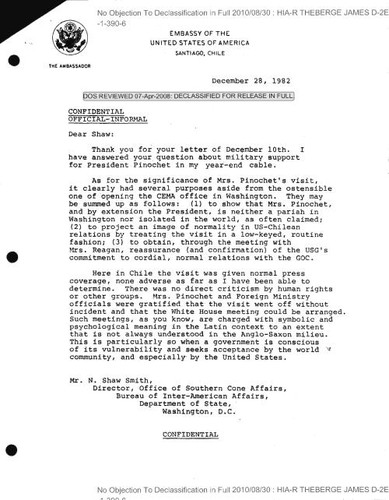 Theberge letter to N. Shaw Smith, with attachment